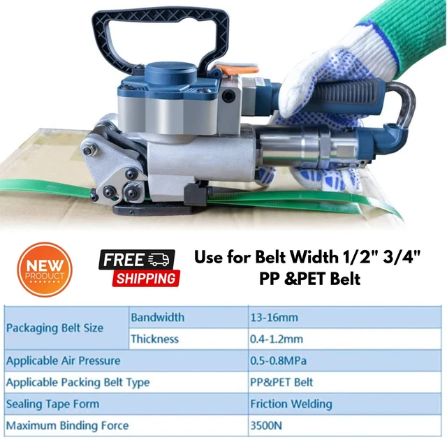 Pneumatic Strapping Tool Packaging Banding Machine for 1/2" to 3/4" PP/PET Belt