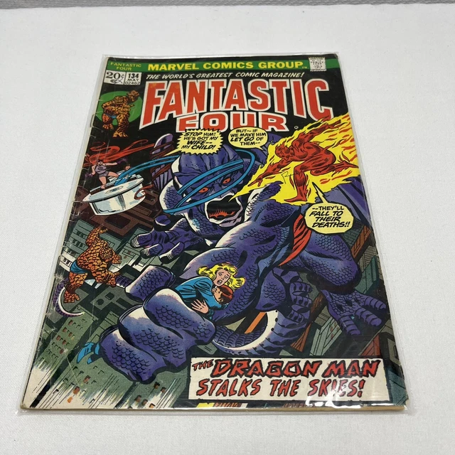 FANTASTIC FOUR #134 (May, 1973)  Marvel DRAGON MAN APPEARANCE