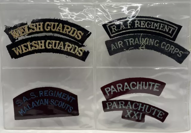 7-Welsh Guards, RAF, Parachute, Arm Patches WW2