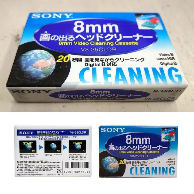 SONY 8MM/HI8/DIGITAL8 CAMCORDER Video Head Cleaning V825CLDR cassette