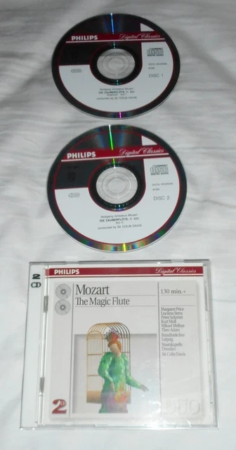 MOZART: The Magic Flute CD 1994 Philips 2CD SET Sir Colin Davis