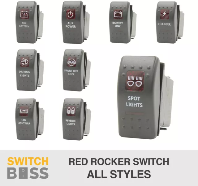 Rocker Switch 110 Styles RED fit ARB Carling style LED Car Boat 12v Spot Light
