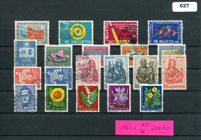 CH, Schweiz, gestempelt, 1961 komplett, 727-746, Lot 627