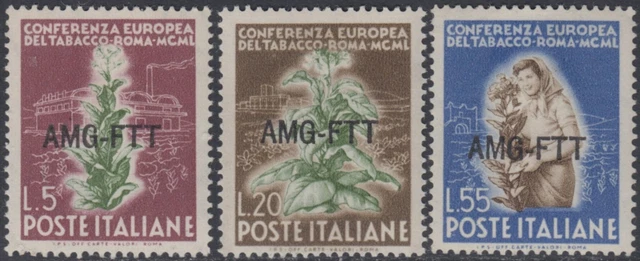 Italy Trieste A (AMG-FTT) - Tabacco Sassone n.84-86 cv 108$ Super Centered MNH**