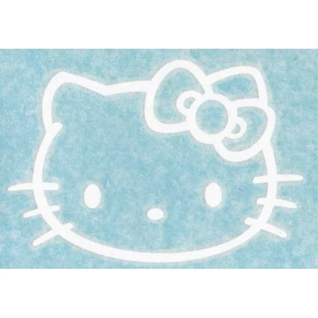 Hello Kitty Sticker | 3.5 w x 4 t | White decal Japanese bobtail cat pink  bow