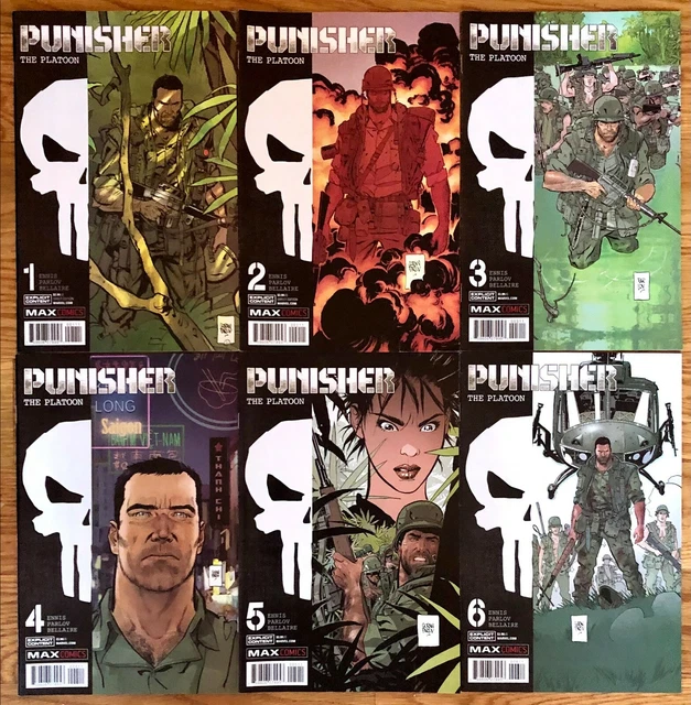 PUNISHER MAX PLATOON 1 2 3 4 5 6 Complete ENNIS Parlov Vietnam Marvel VF/NM 2018