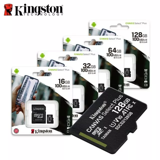 Kingston 32GB 64GB 128GB 256GB 512GB A1 Micro SD SDHC Tarjeta de memoria C10 ES