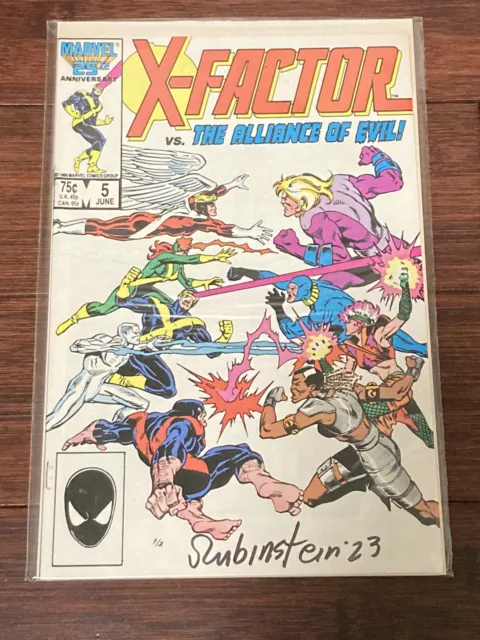 SIGNED Marvel X-Factor #5 KEY! 1st Cameo Of Apocalypse & 1st Team App Alliance