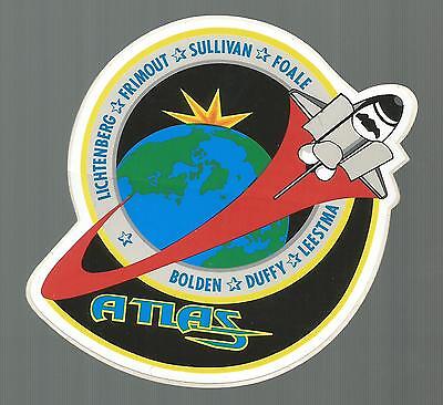 Nasa Shuttle Atlantis STS-45 Atlas Girocollo Toppa Spazio Decalcomania 12.7cm 