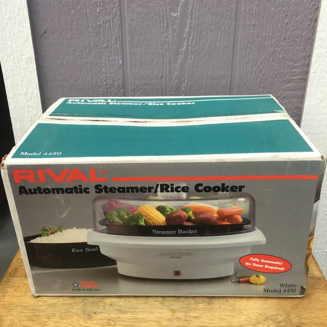 NOS RIVAL AUTOMATIC Steamer and Rice Cooker Model 4450 Made In USA New