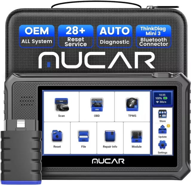 2024 MUCAR VO6 OBD2 Bluetooth Scanner All System Diagnostic Tool Key Coding TPMS