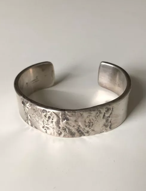 Massives Vintage Armband 830 Silber, SMYKKESMEDEN Modernist Armreif Dänemark