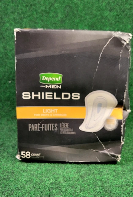Protectores de incontinencia Depend para hombre goteos protectores de absorción de luz 58 quilates
