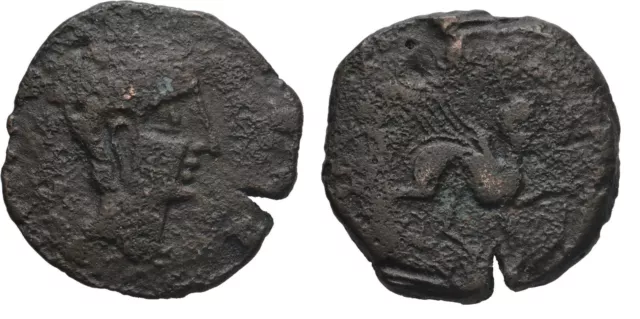Ancient Greece 2 Cent BC Celtic IBERIA SPAIN SEMIS CASTULO Spinx Large AE