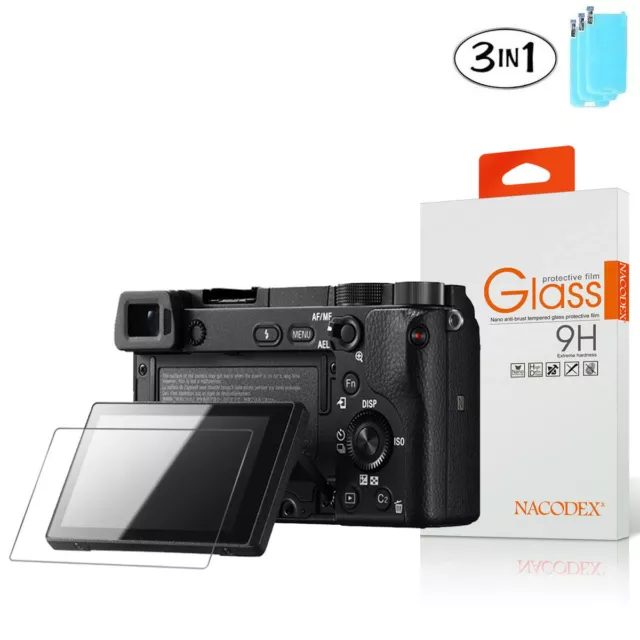 3X Nacodex For Sony DSLR Alpha Nex-7 NEX-6 NEX-5 Tempered Glass Screen Protector