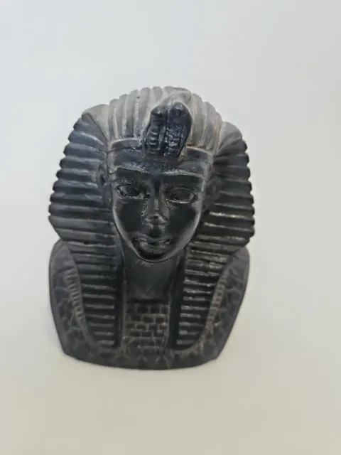 Vintage Tutankhamen Bust Head Figure Egyptian Revival Ornament