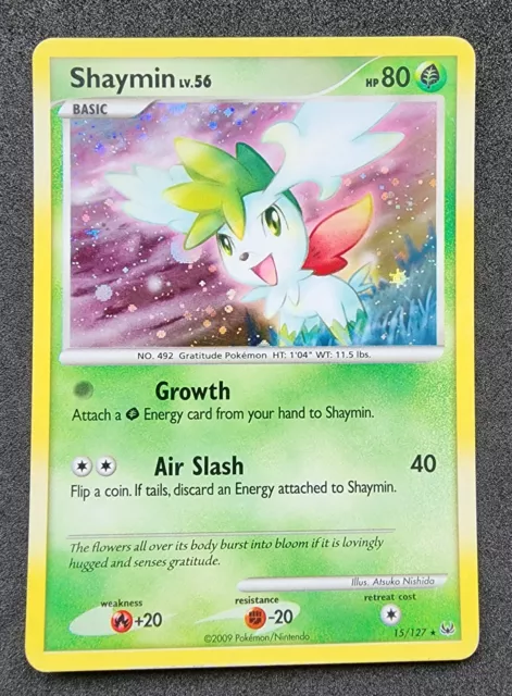 Pokemon Platinum Edition Holo Rare Card - Shaymin 15/127