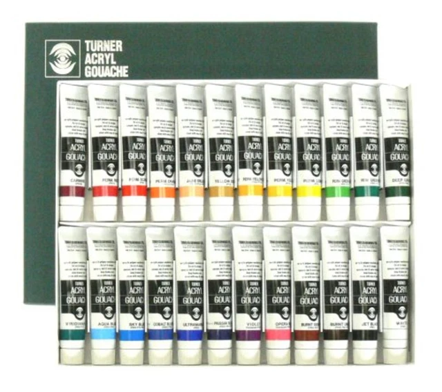 Turner Acryl Gouache Set Von 24 20 ML Tuben AG02024C20ml ( Nr. 6) F/S W/