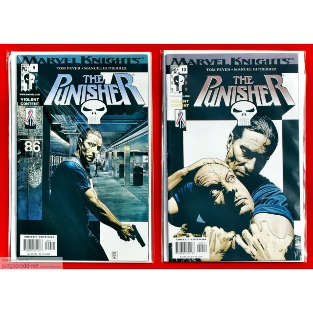 The Punisher # 9 10 Marvel Knights   2 Comic Books Bag and Board Vol 4 (Lot 2082