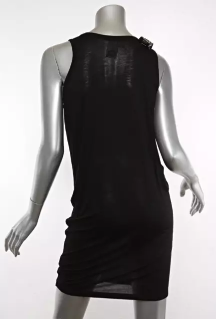 LANVIN Womens Black Bead & Crystal Embellished-Shoulder Sleeveless Dress M NWOT 3