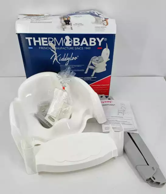 Thermobaby 2172587ALL Kiddyloo Entraîneur de Toilettes, Blanc/Gris
