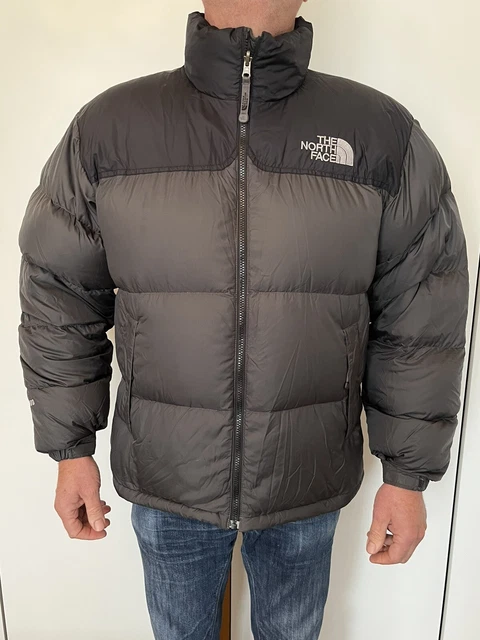 Mens North Face Nuptse 700 Puffer Jacket Grey/Black Size L