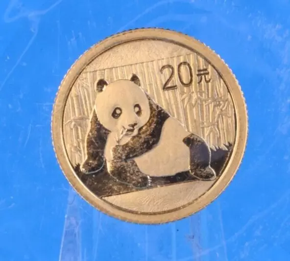 Panda 1/20oz 999 Gold 2015 China 20 Yuan in Original Packaging Film Welded