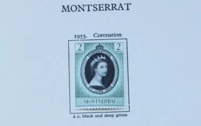 MONTSERRAT QEII 1953 CORONATION SG136 Mounted Mint