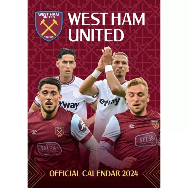 WEST HAM A3 2024 Calendar OFFICIALLY LICENSED 14.61 PicClick