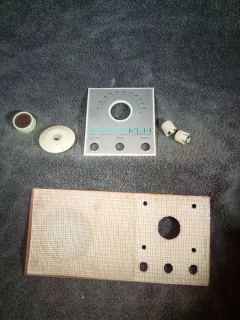 Vintage Radio KLH Model 21 Original Face Panel, Dial Plate Tuner & Control Knobs