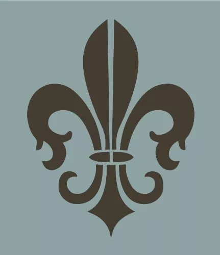 Fleur De Lis Large Wall Damask Stencil Mylar Pattern 0001 (9" x 11 6/8")