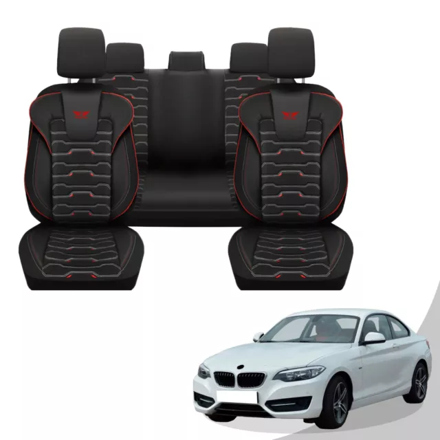 Autositzbezüge passend für BMW 2er in Schwarz Rot Pilot 2.2