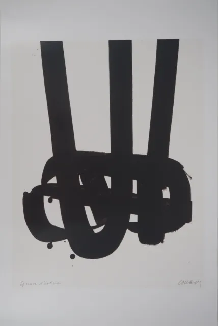 Pierre SOULAGES : Lithographie n°29 - Affiche originale signée