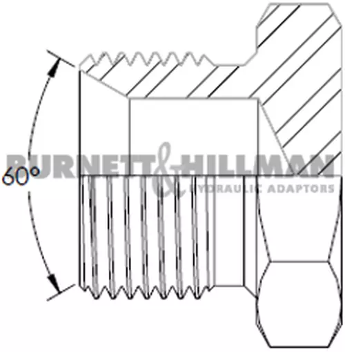 Raccord hydraulique prise cône 60° Burnett & Hillman BSP 2