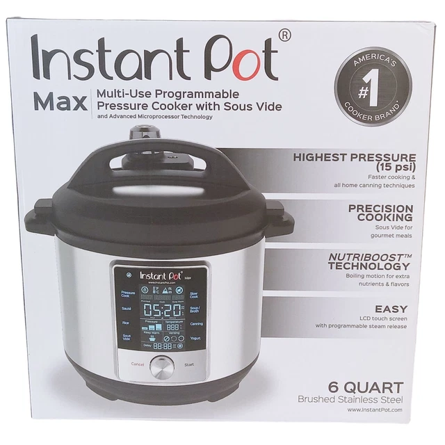 INSTANT POT, 6QUART Max, 9in1 MultiUse Programmable Electric