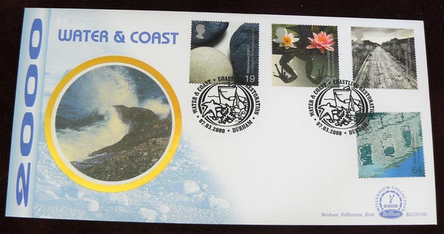 GB 2000 BENHAM BLCS176b  FDC - WATER & COAST Coastline Restoration -  Shs DURHAM