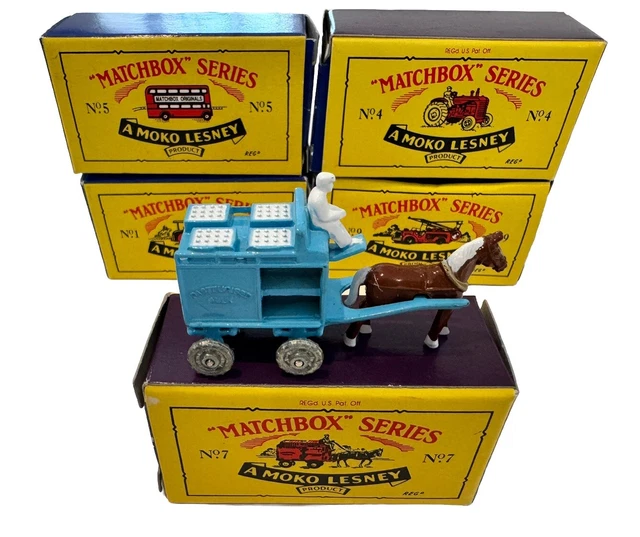 MATCHBOX 1988 SERIES NO. 7 MOKO LESNEY PASTEURIZED MILK CART With BOX £ ...