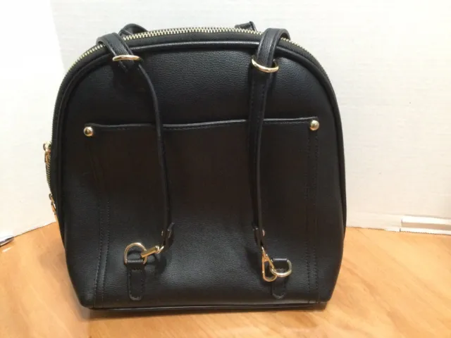 Miztique The Daisy Convertible Backpack shoulder Bag Purse Black EUC