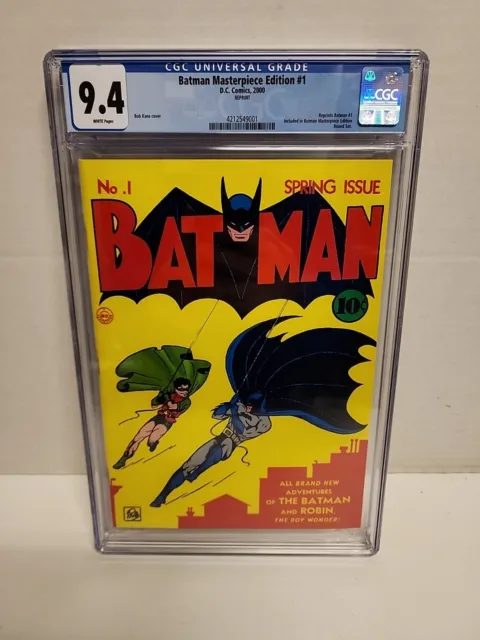 2000 DC Comics Batman Masterpiece Edition 1 CGC 9.4 WP Reprints Batman 1