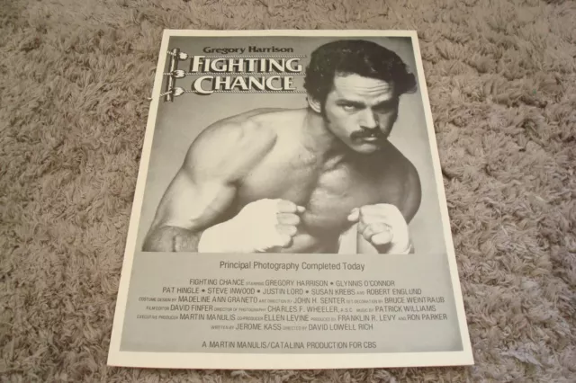 GREGORY HARRISON shirtless Emmy ad for FIGHTING CHANCE