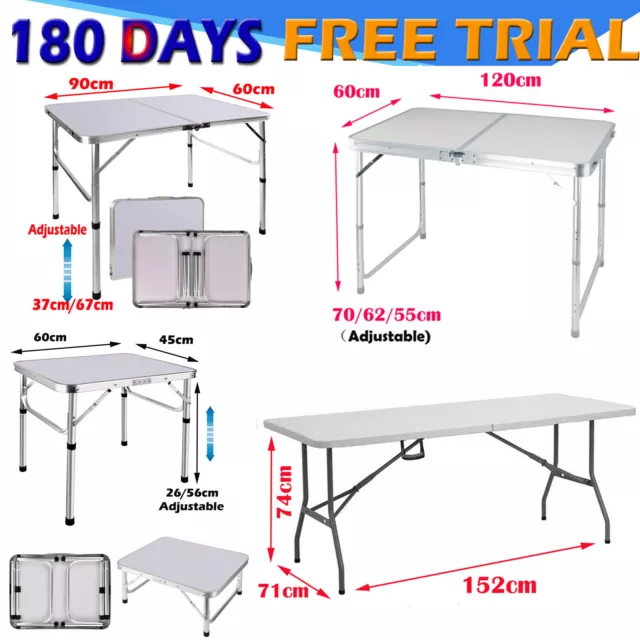 Catering Camping Heavy Duty Folding Trestle Table Picnic BBQ Party 3ft 4ft 5ft