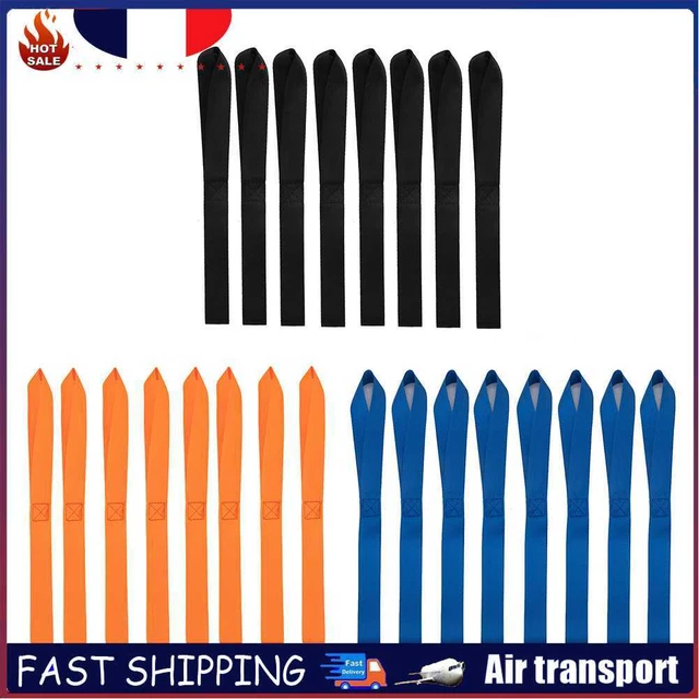 8x Soft Loop Tie-Down Towing Strap 13x1 inch for Securing Motorcycle UTV Scooter