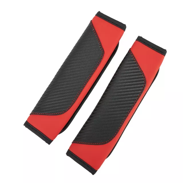 2X Carbon Fiber Protect Cushion Shoulder Guard Car Seat Belt-Pad Cover Accessory