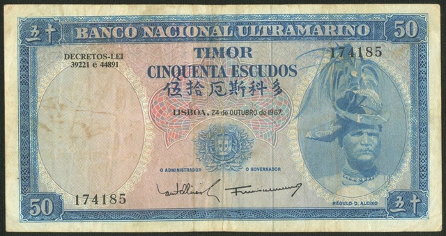 Timor: 50 Escudos 1967 (P 27a) - F