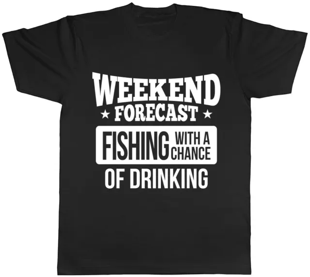 T-shirt uomo donna donna Weekend Forecast Fishing with a Chance of Drinking