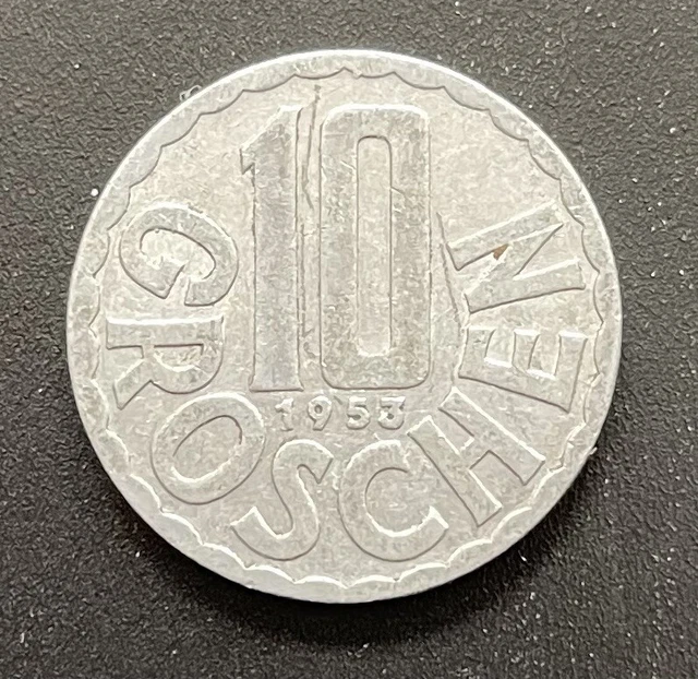 Austria 10 Groschen 1953 Old Coin Osterreich Republik *IDEAL FOR COLLECTORS*