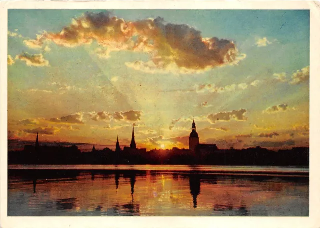 B56645 Riga sunrise  latvia