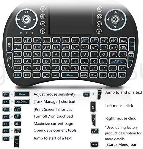 Mini Portable Wireless Keyboard Touchpad USB for Android Smart TV Box PC Laptop 2