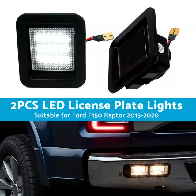 LED License Plate Light Lamp Assembly Suitable for 2015-up Ford F-150 Raptor