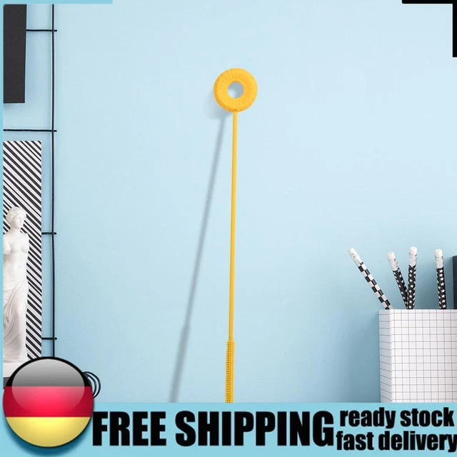 Baby Cup Brush Reusable Silicone Pipe Tube Cleaner Kichen Gadgets (Yellow) DE